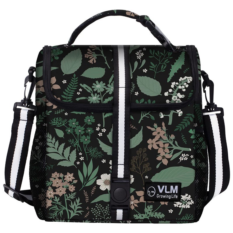 VLM Lunch Box for Women, Insulated Lunch Bag Women with Adjustable Shoulder Strap, Cute Lunch Tote Bag for Work,Picnic,Camping - Image 1